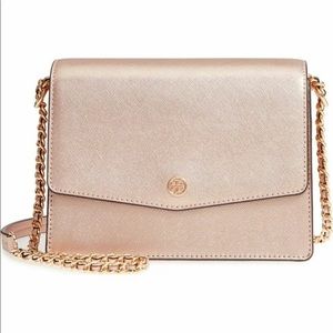 Tory Burch rose gold Robinson bag